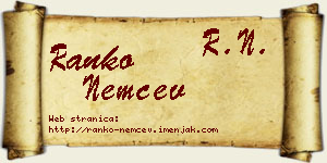 Ranko Nemčev vizit kartica